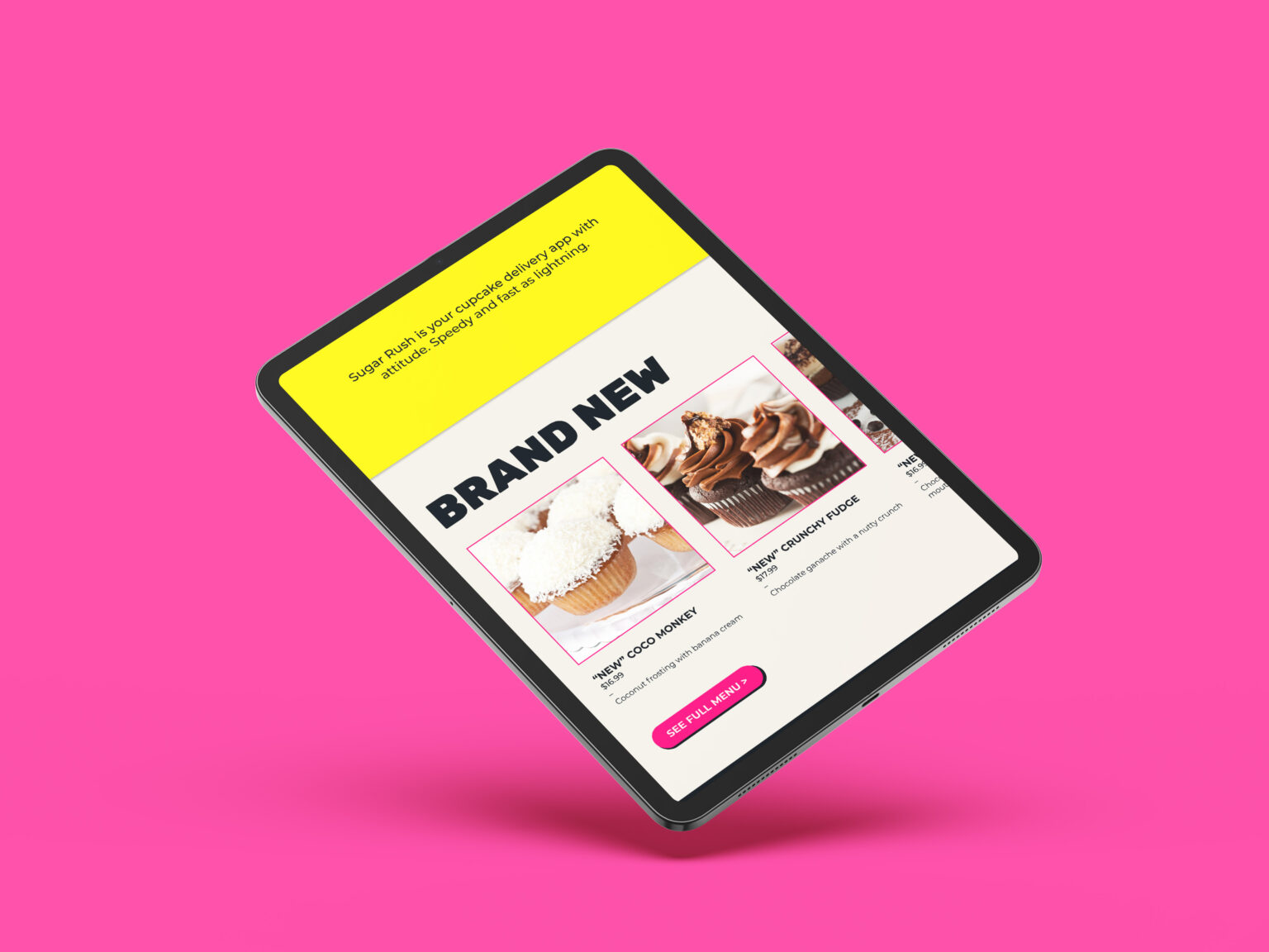Picture of Ipad with the menu of Sugar Rush open.